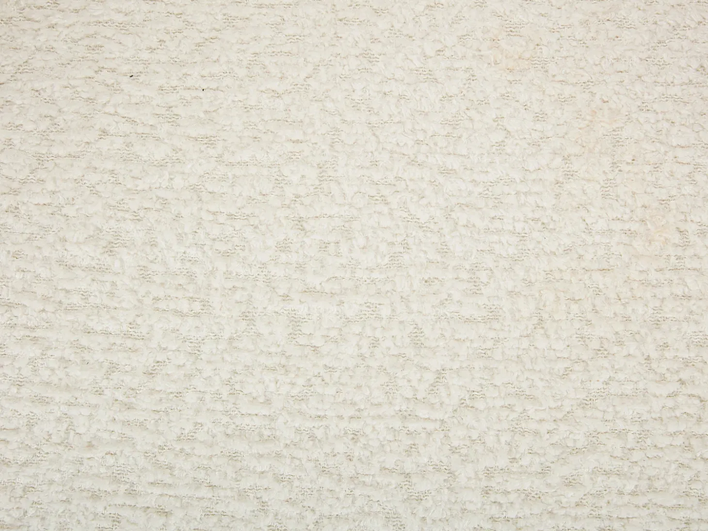 Silla con reposabrazos en tela bouclé y madera de hevea - Blanco y natural - LIVELIA
