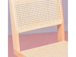 Silla cásica en rattan natural y madera de fresno - Compass - Fresno Natural