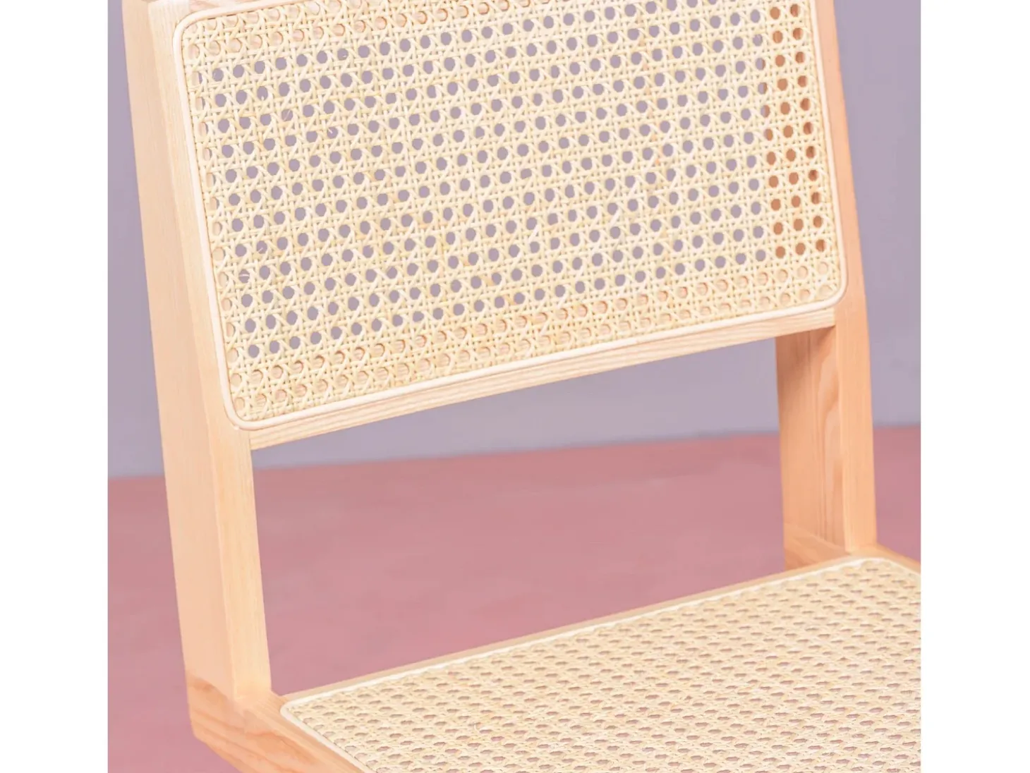 Silla cásica en rattan natural y madera de fresno - Compass - Fresno Natural