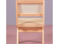 Silla cásica en rattan natural y madera de fresno - Compass - Fresno Natural