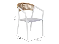 Silla de aluminio blanca blanco