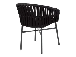 Silla de aluminio con cuerda negro