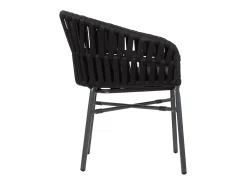 Silla de aluminio con cuerda negro