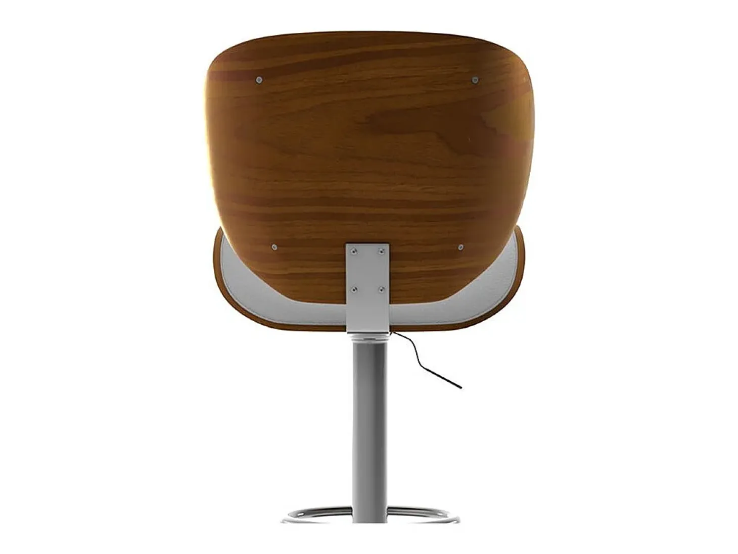 Silla de bar ajustable 63/84 cm en piel artificial blanca - Baudoin