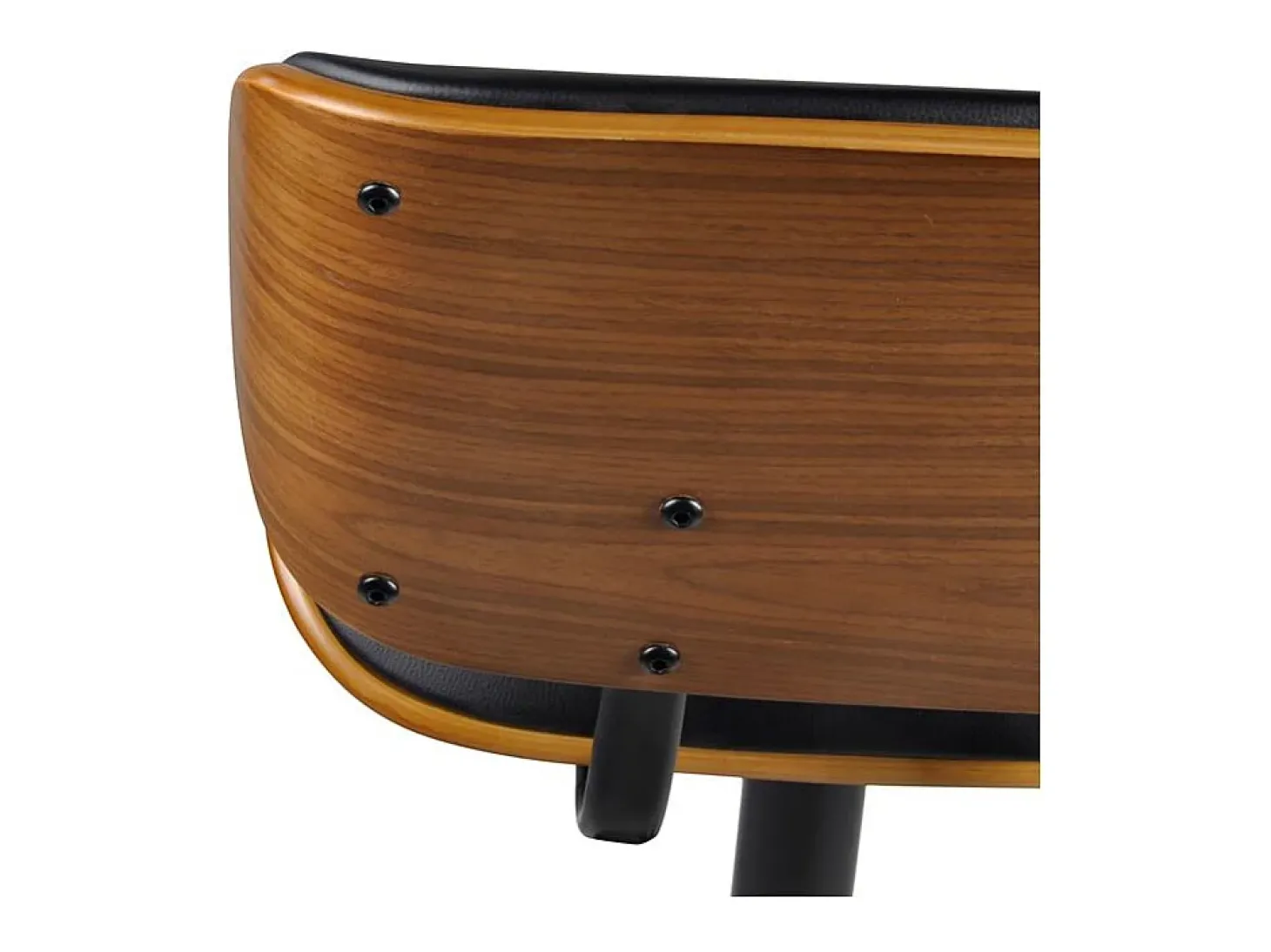 Silla de bar ajustable 65/86 cm en piel sintética negra - Melchior