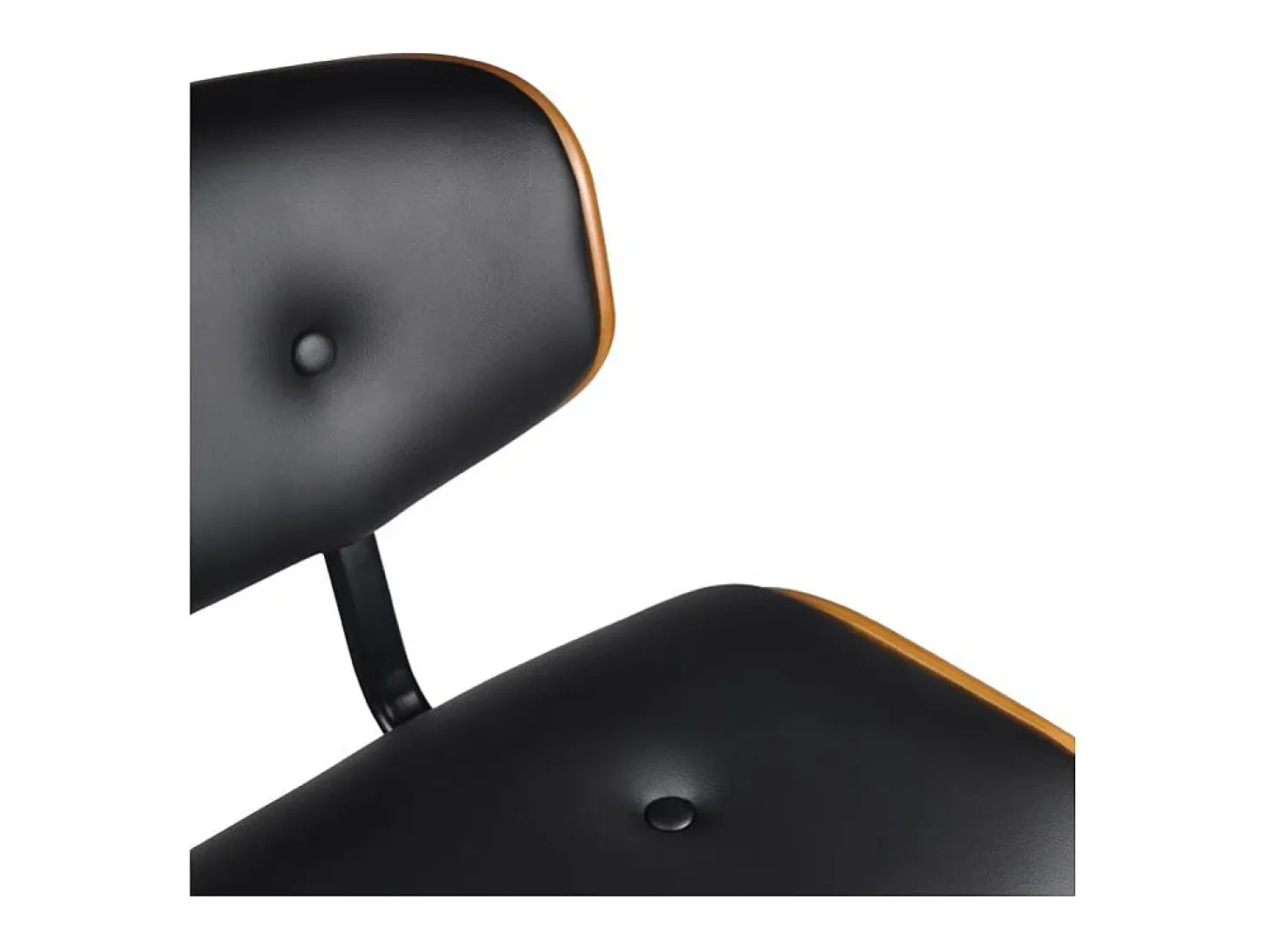 Silla de bar ajustable 65/86 cm en piel sintética negra - Melchior