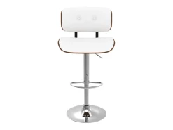 Silla de bar ajustable en PU blanco 65/86 cm - Melchior