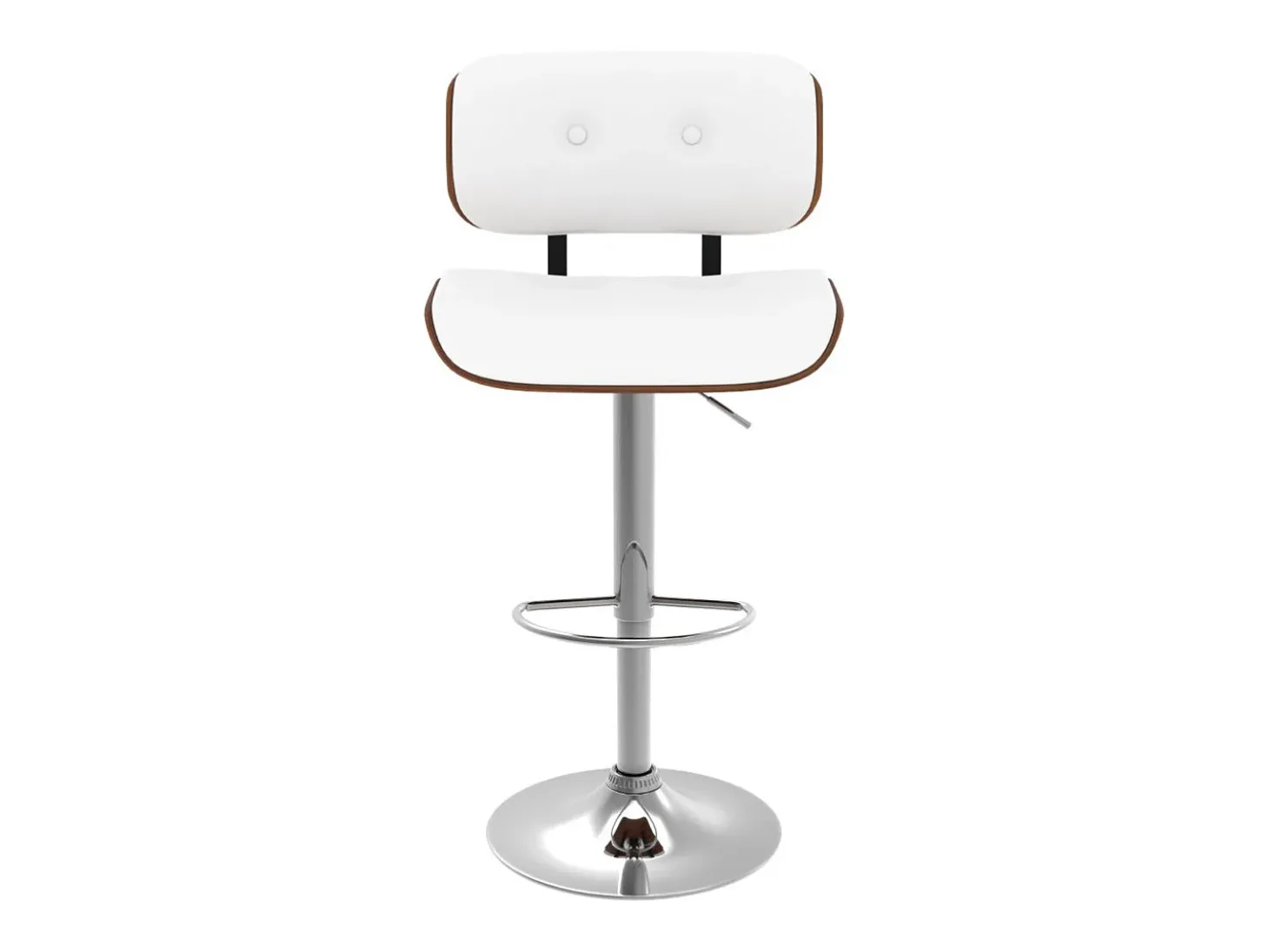 Silla de bar ajustable en PU blanco 65/86 cm - Melchior