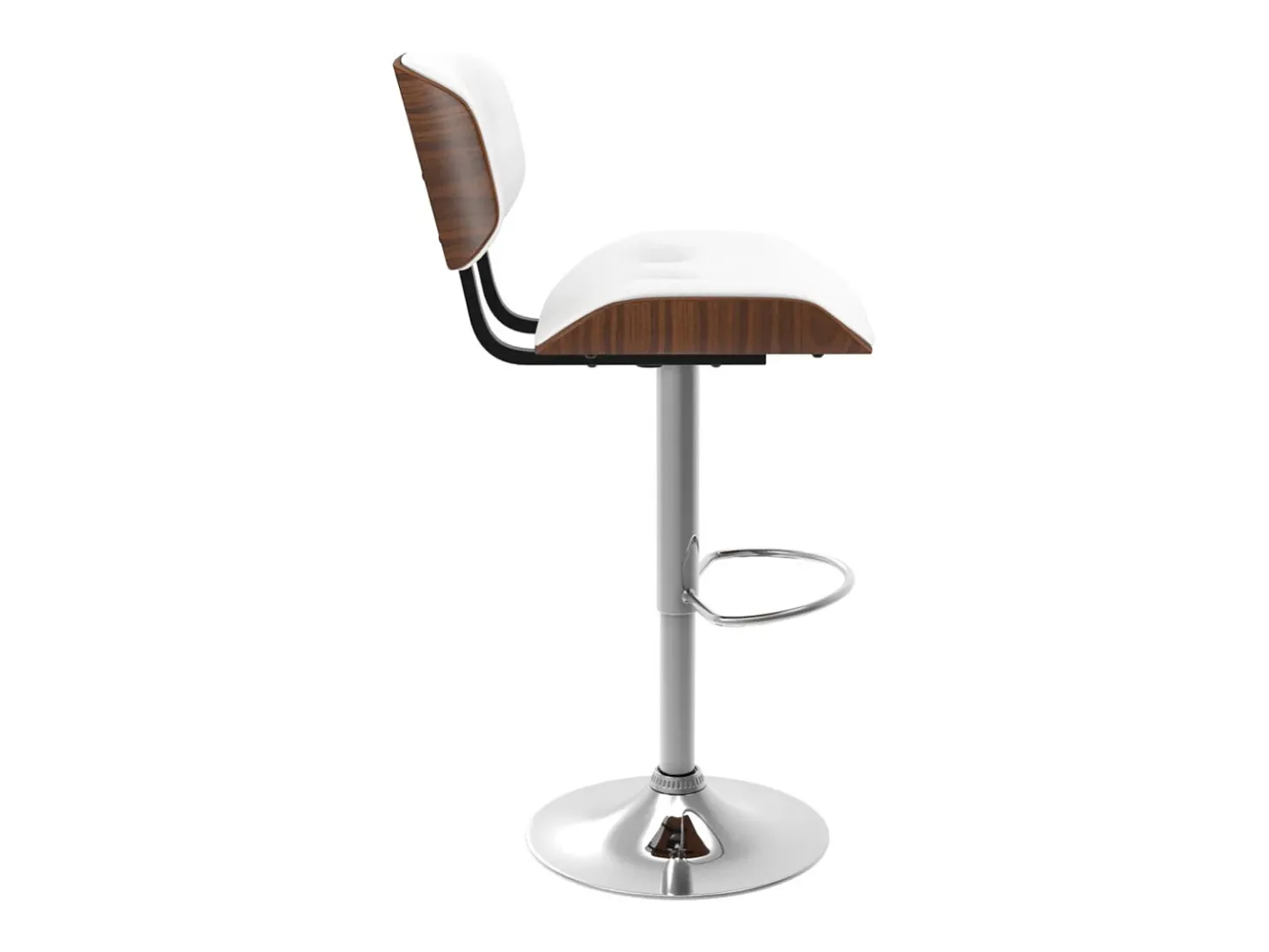 Silla de bar ajustable en PU blanco 65/86 cm - Melchior