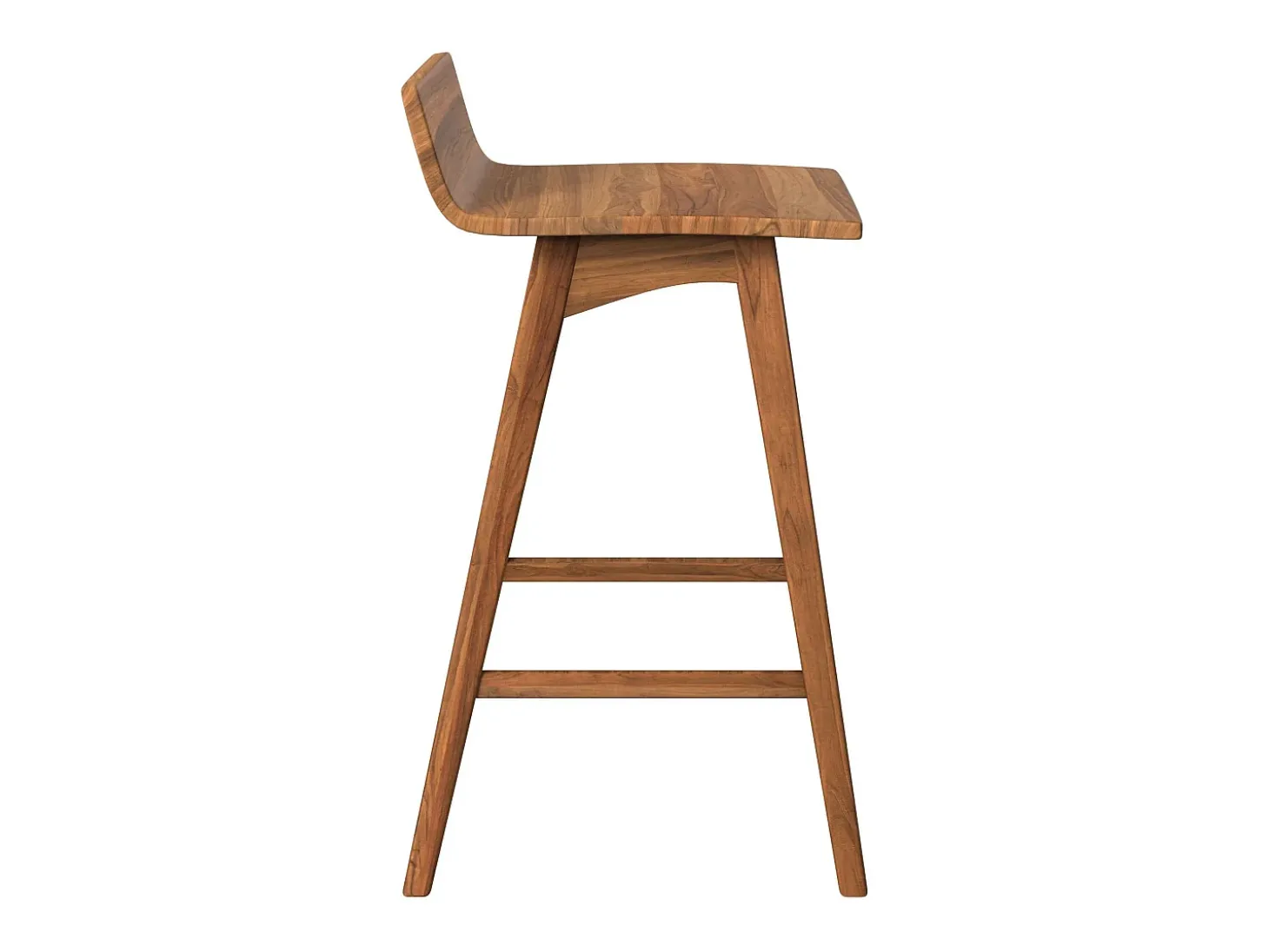 Silla de bar de madera de teca 72,5 cm - Greta