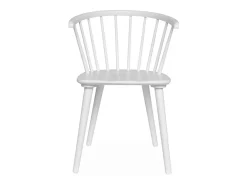Silla de bar de madera, set de 4 blanco