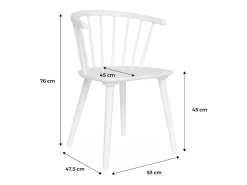 Silla de bar de madera, set de 4 negro