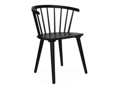 Silla de bar de madera, set de 4 negro