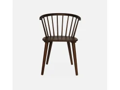 Silla de bar de madera, set de 2 madera oscura