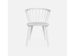 Silla de bar de madera, set de 2 blanco