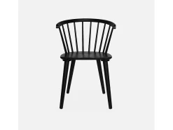 Silla de bar de madera, set de 2 negro