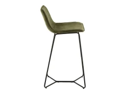 Silla de bar de metal verde Laurel L 57 cm