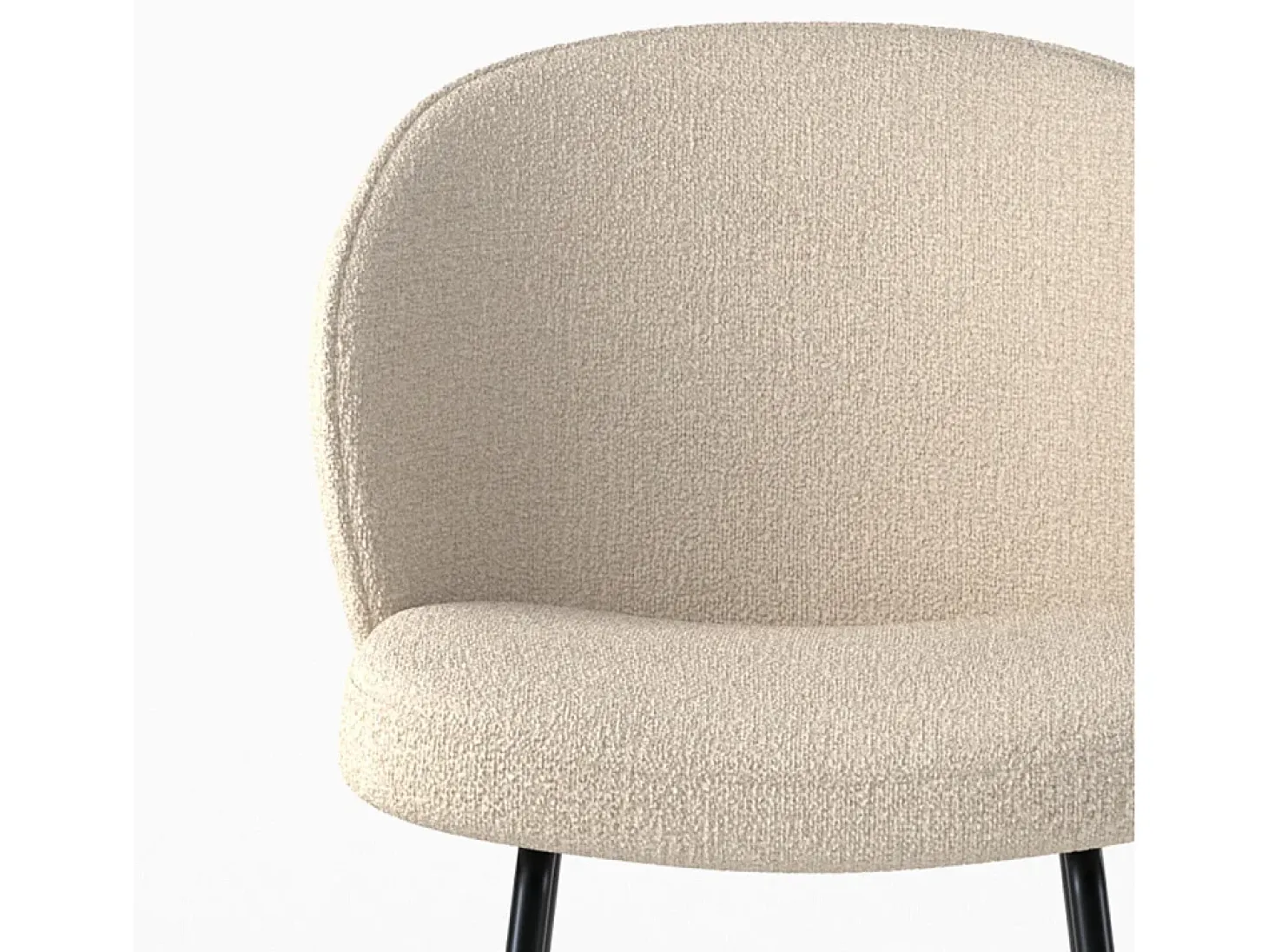 Silla de bar de tela boucle beige 66 cm - Groom