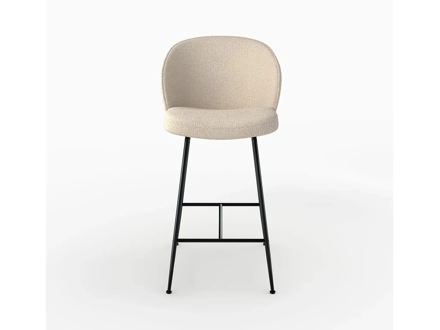 Silla de bar de tela boucle beige 66 cm - Groom