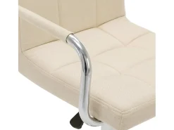 Silla de bar de tela color crema