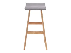 Silla de bar de tela gris claro