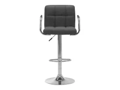 Silla de bar de tela gris oscuro