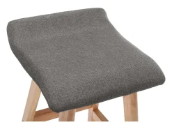 Silla de bar de tela gris oscuro