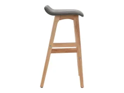 Silla de bar de tela gris oscuro