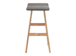 Silla de bar de tela gris oscuro