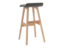 Silla de bar de tela gris oscuro