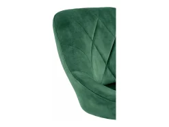 Silla de bar de terciopelo verde con estructura de metal negro BOHORT