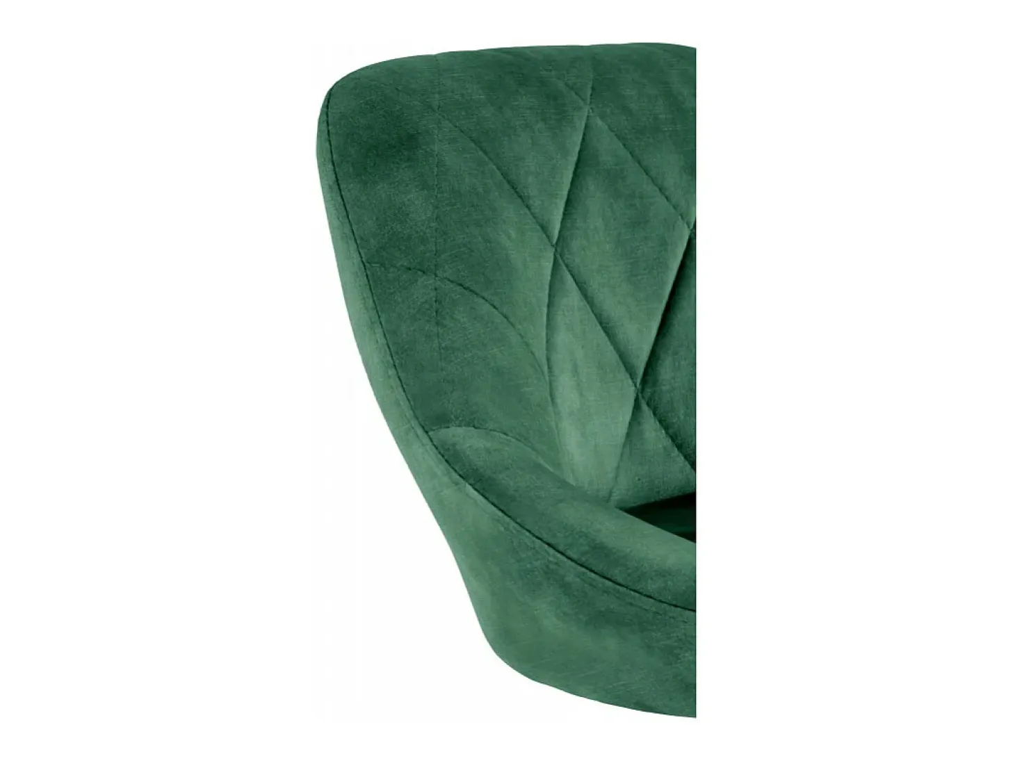 Silla de bar de terciopelo verde con estructura de metal negro BOHORT