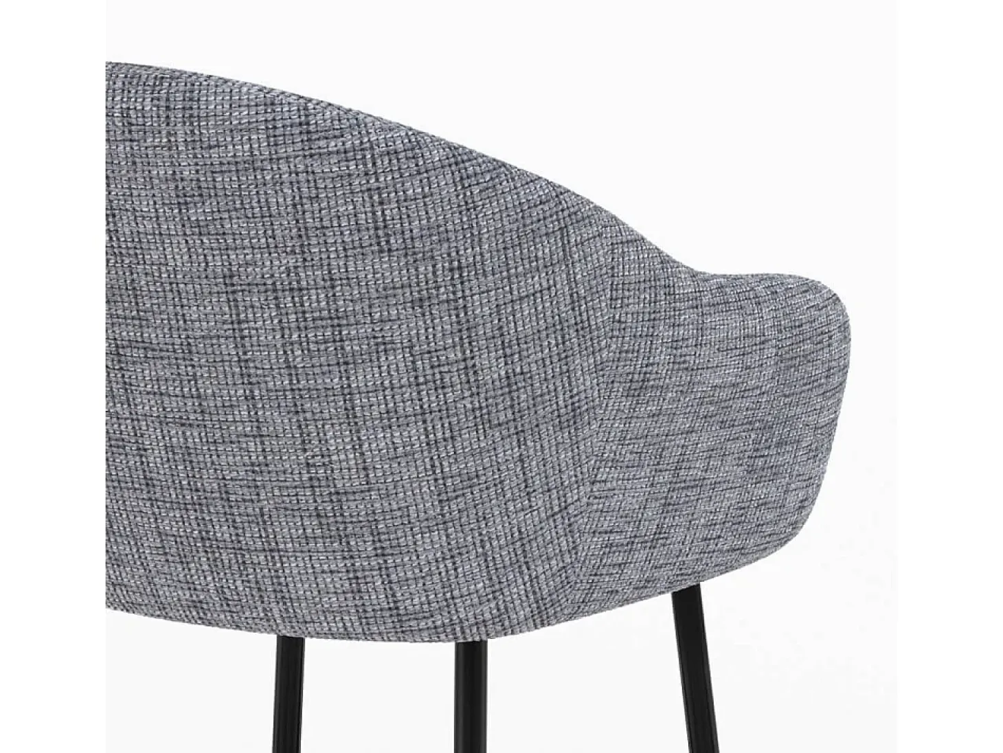 Silla de bar en tejido bouclé gris 76 cm - Socky
