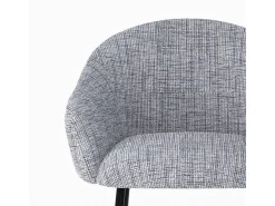 Silla de bar en tejido bouclé gris 76 cm - Socky