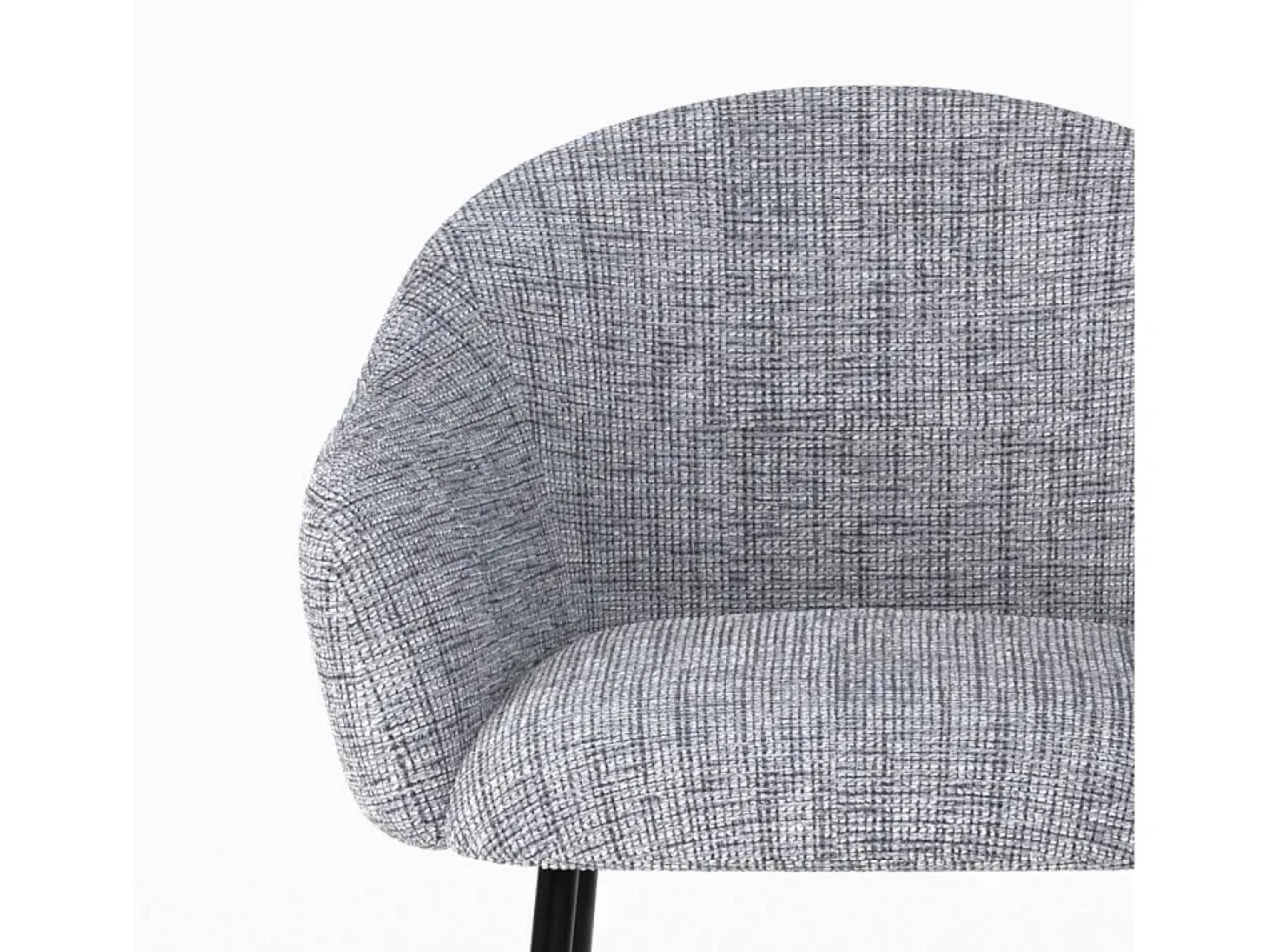 Silla de bar en tejido bouclé gris 76 cm - Socky