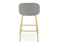 Silla de bar negra con respaldo de pata de gallo Lana