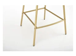Silla de bar negra con respaldo de pata de gallo Lana