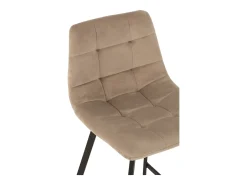 Silla de bar Olivia de metal beige Asiento 69 cm