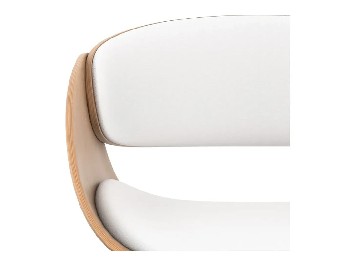 Silla de bar regulable en piel sintética blanca 62,5/83,5 cm - Adelmar