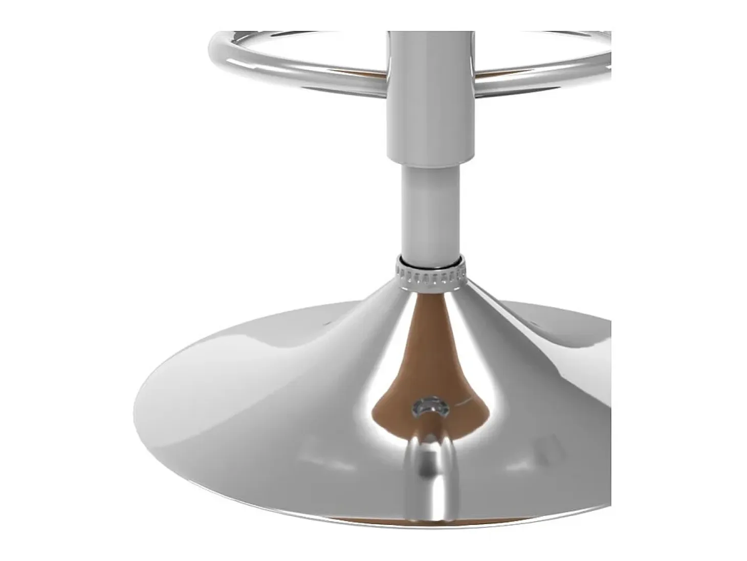 Silla de bar regulable en piel sintética blanca 62,5/83,5 cm - Adelmar