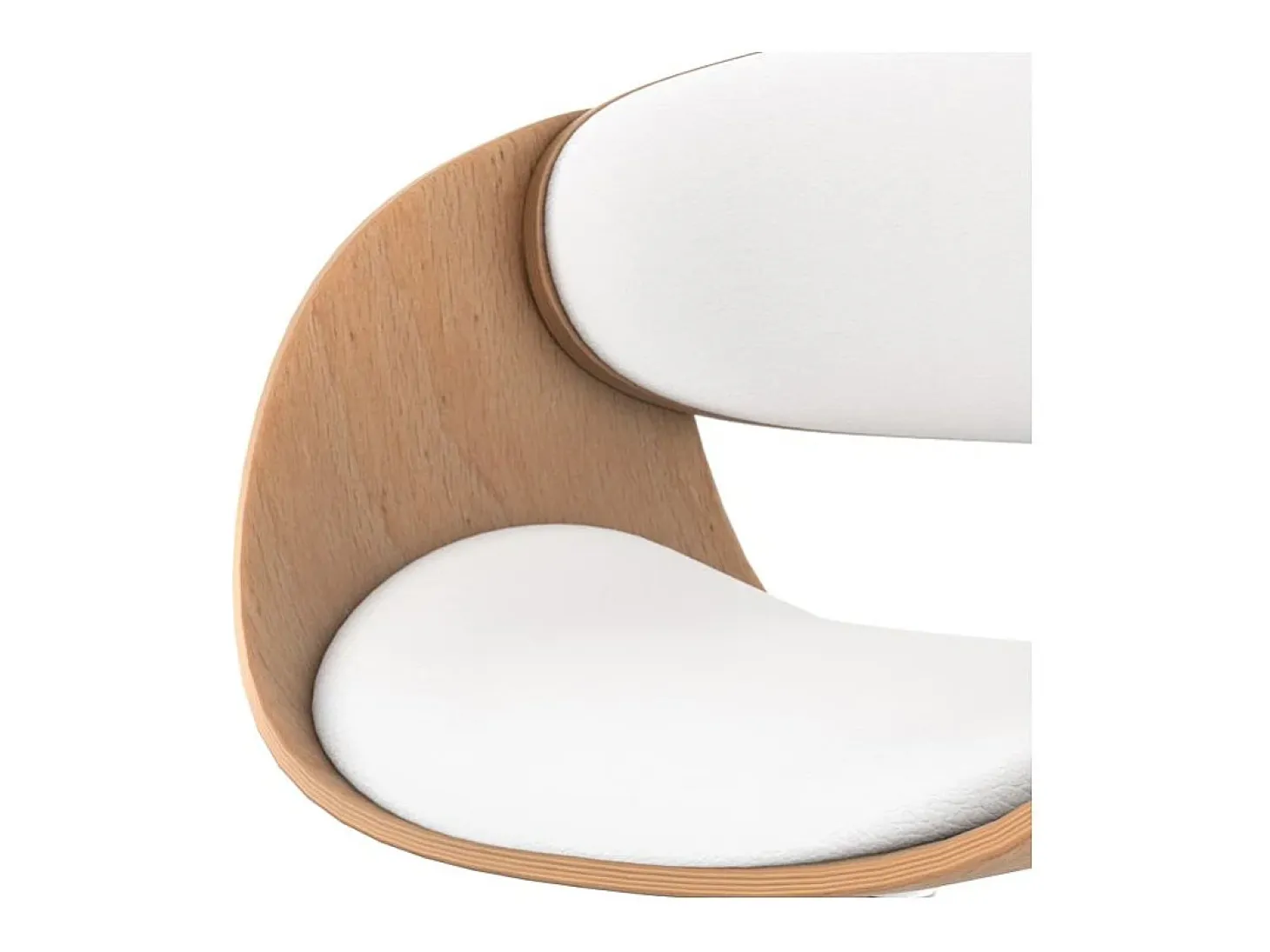 Silla de bar regulable en piel sintética blanca 62,5/83,5 cm - Adelmar