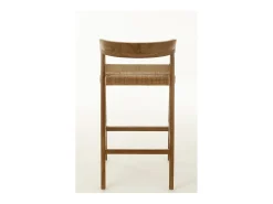 Silla de bar SUKA de madera de roble – Diseño contemporáneo-Color Marrón