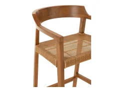 Silla de bar SUKA de madera de roble – Diseño contemporáneo-Color Marrón