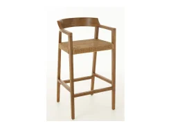 Silla de bar SUKA de madera de roble – Diseño contemporáneo-Color Marrón