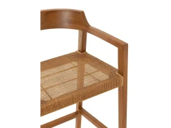 Silla de bar SUKA de madera de roble – Diseño contemporáneo-Color Marrón