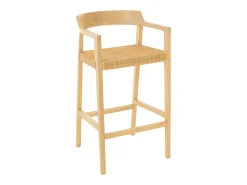 Silla de bar SUKA de madera de roble – Diseño contemporáneo-Color Marrón