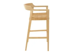 Silla de bar SUKA de madera de roble – Diseño contemporáneo-Color Marrón