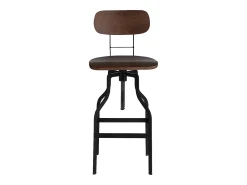 Silla de bar vintage ajustable en altura 66/85 cm de madera - Retro