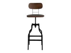 Silla de bar vintage ajustable en altura 66/85 cm de madera - Retro