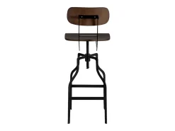 Silla de bar vintage ajustable en altura 66/85 cm de madera - Retro